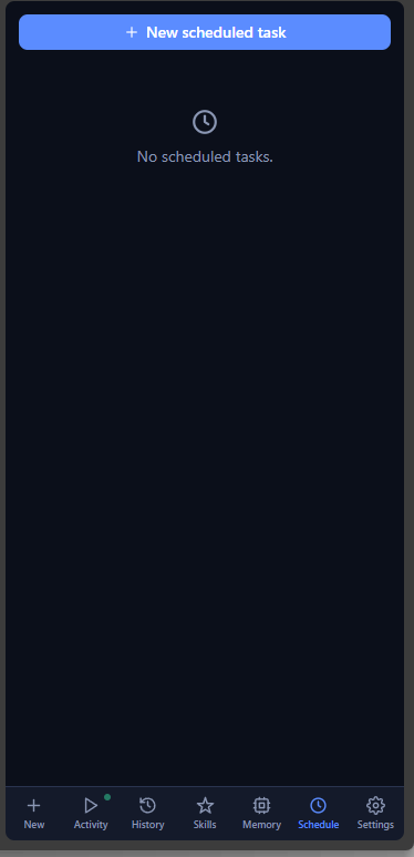 Schedule — recurring tasks